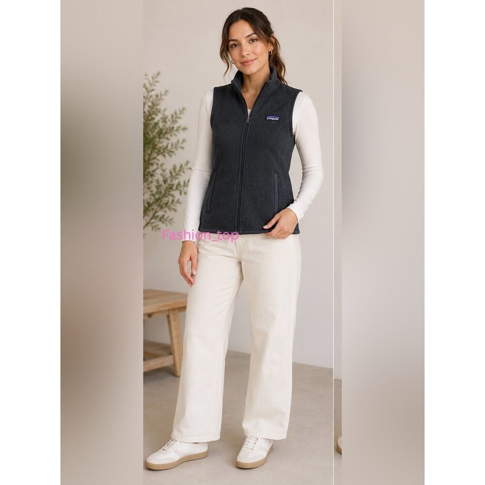 Patagonia Better Sweater Fleece Vest Black Sz M (CBRE Logo)
